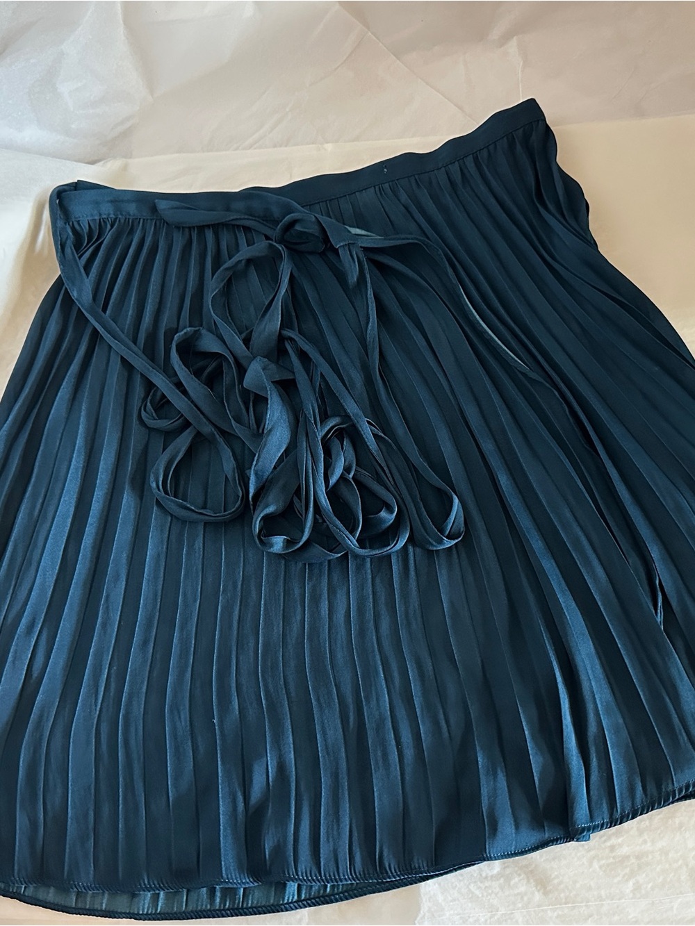 Anthropologie Wrap Skirt Size XS  Deep Sea/ Turquoise Tie Closure